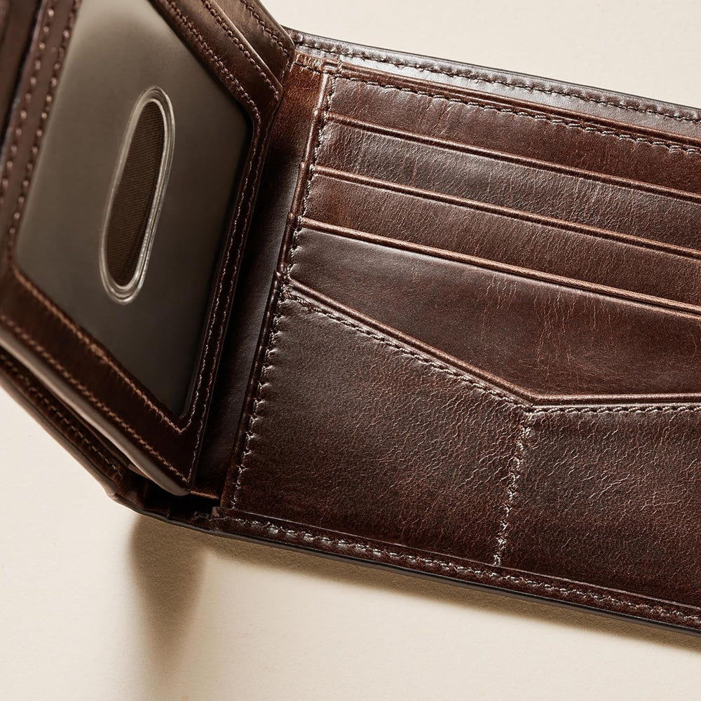 Fossil portofel RFID pentru bărbați cu flip top accesorii de călătorie portofel pliabil Portofel Barbati Naty Shop