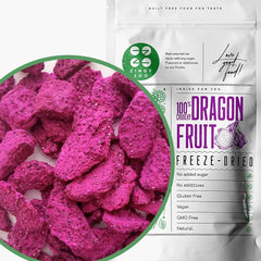 Fructe de dragon uscate liofilizate | Pitaya roz uscată natural Vegan | Potrivit pentru a face pudră de fructe de dragon Pitahaya Smoothie Bowl | Fructe de dragon uscate liofilizate | ZingyZoo (100g) Produse deshidratate Naty Shop 100 G (1 pachet)