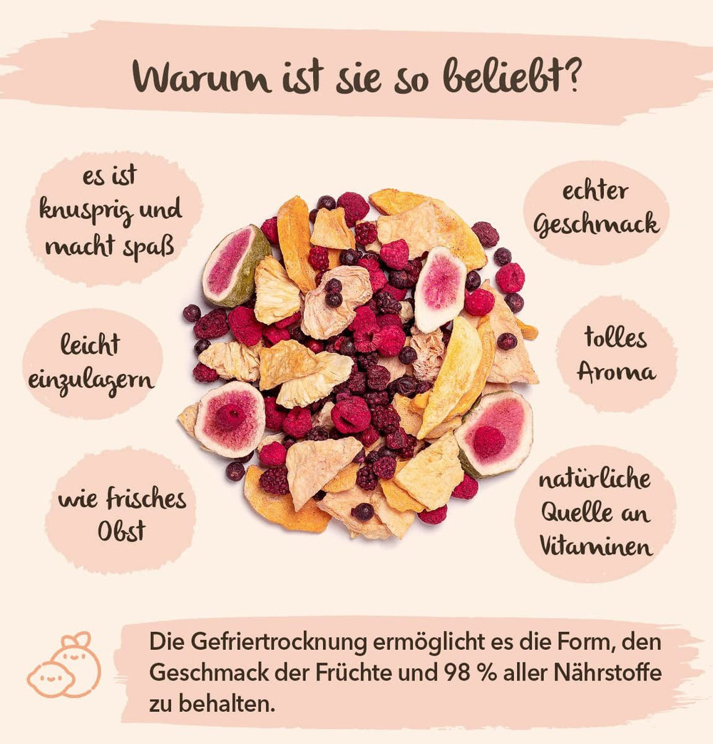 Fructe liofilizate BRIX | Amestec natural de fructe uscate 80 g | Premiul Great Taste pentru fructe uscate | Fără OMG, fără gluten, vegan, vitamine reținute Produse deshidratate Naty Shop