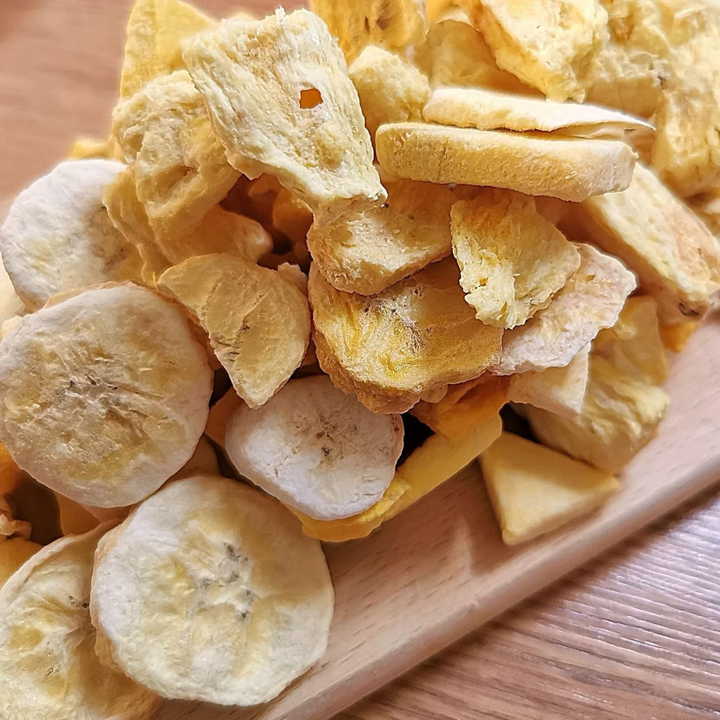 Fructe liofilizate Mix de fructe tropicale | XL 350g Ananas liofilizat Mango Banană Mix de fructe liofilizate | Fructe liofilizate Ananas Banană Mango Mix de fructe uscate | ZingyZoo Produse deshidratate Naty Shop