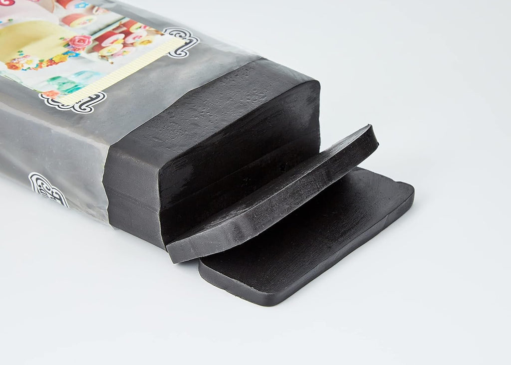 FunCakes Raven Black fondant rulat: Ușor de folosit, neted, flexibil, moale și pliabil, perfect pentru decorarea torturilor, halal, kosher și fără gluten. 1 kg (pachet de 2) Pasta de zahar Naty Shop