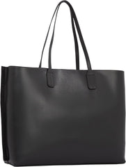 Geantă tote pentru femei Tommy Hilfiger Distinct cu fermoar, negru (Black), mărime naturală Genti Femei Naty Shop