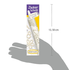 Günthart BackDecor 25 gr litere de zahăr ALB pentru orice desert în culoare albă din zahăr pentru litere și modele frumoase, 1 pachet (25 gr) Pasta de zahar Naty Shop