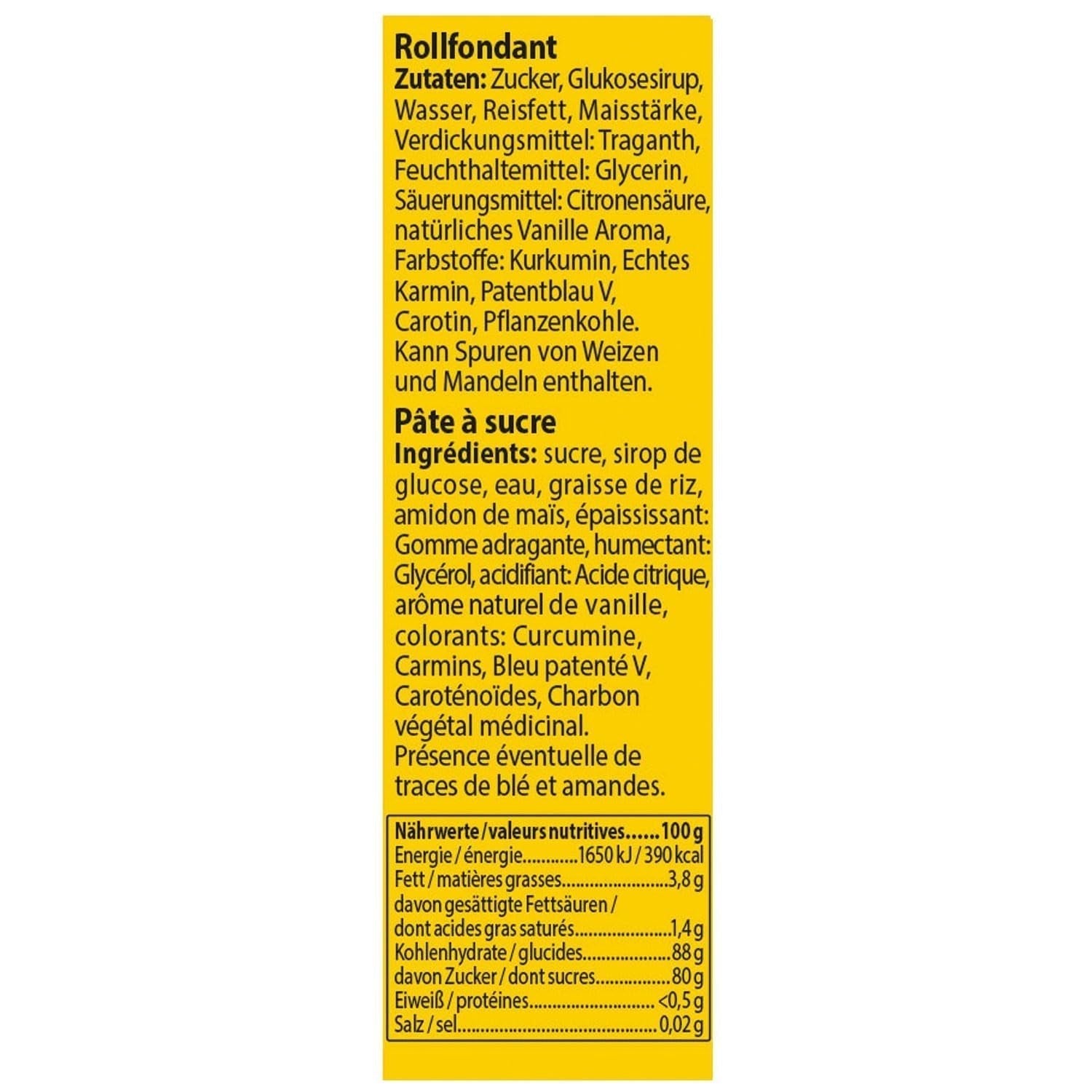 Günthart BackDecor 500g fondant fondant colorat, fără ulei de palmier, lut de modelare pentru design, set de 1 (500 gr) Pasta de zahar Naty Shop