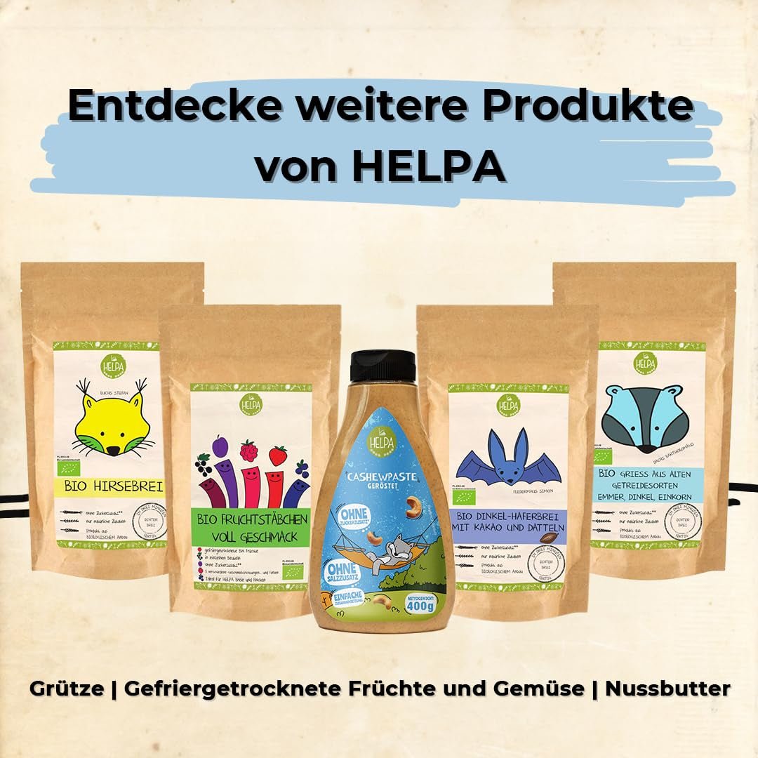 HELPA BIO pliculețe cu pulbere de fructe - arome fructate - fructe - căpșuni - zmeură - afine - prune - coacăze negre - 100% fructe liofilizate - alimente pentru copii Produse deshidratate Naty Shop