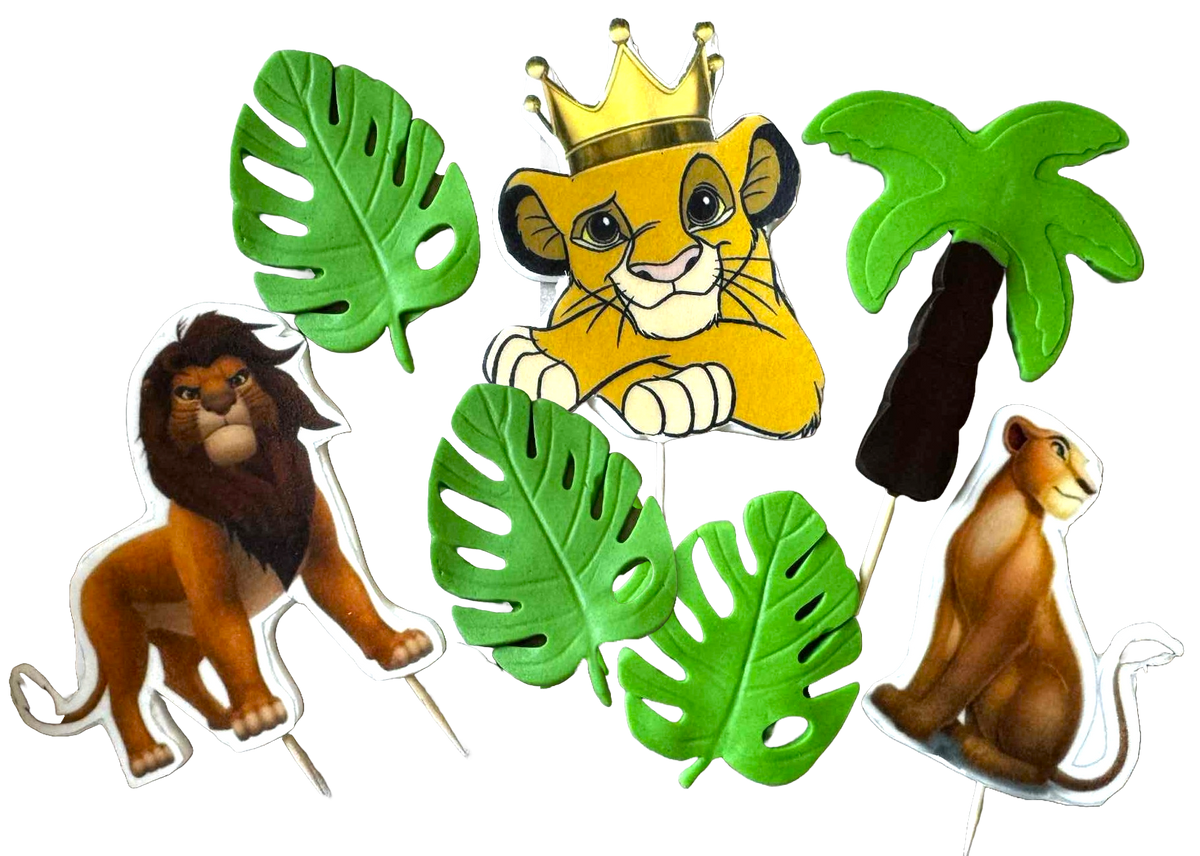 Set decoratiuni comestibile, Regele Leu Decoratiuni din Pasta de Zahar Nati Shop