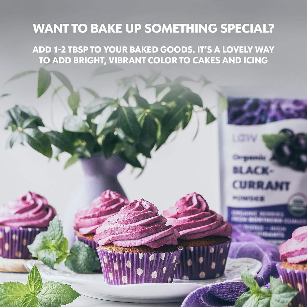 LOOV Pudră organică de coacăze negre, Fabricată din 100% coacăze negre întregi, Fructe de pădure organice liofilizate și pudrate, Cultivate în Europa de Nord, Fără zahăr adăugat, 113 g Produse deshidratate Naty Shop