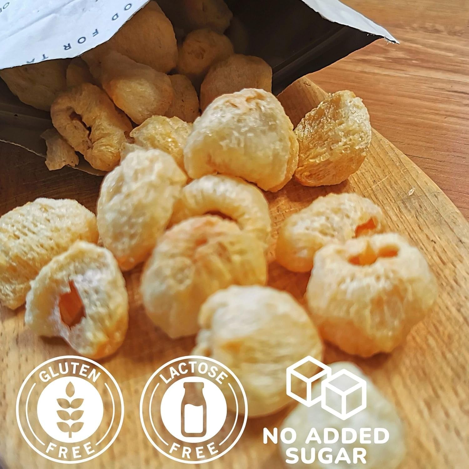 Lychee liofilizat | 100% Lychee fructe uscate liofilizate | uscate natural Vegan fără gluten | Nu Lychee suc Lychee sirop | Freeze Dried Fruit Tropical Litchi | ZingyZoo Produse deshidratate Naty Shop