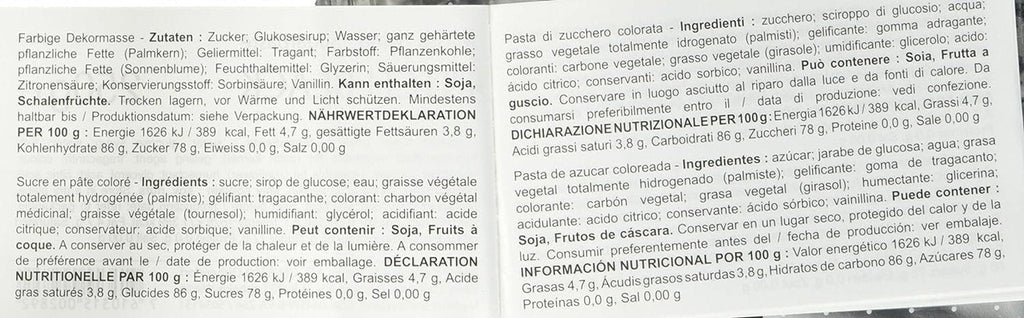 Massa Ticino roll, pasta de zahar, negru 250 g Pasta de zahar Naty Shop