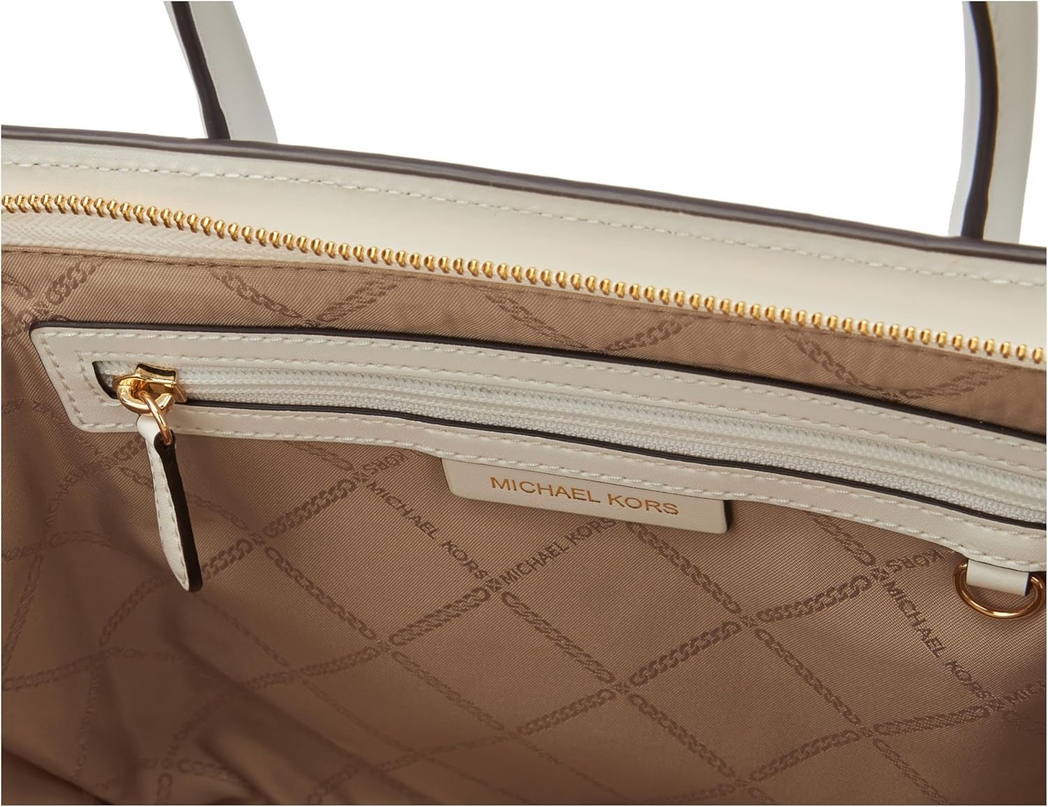 MICHAEL KORS Femeile Avril LG TZ Satchel Bag, Opticwhite Genti Femei Naty Shop