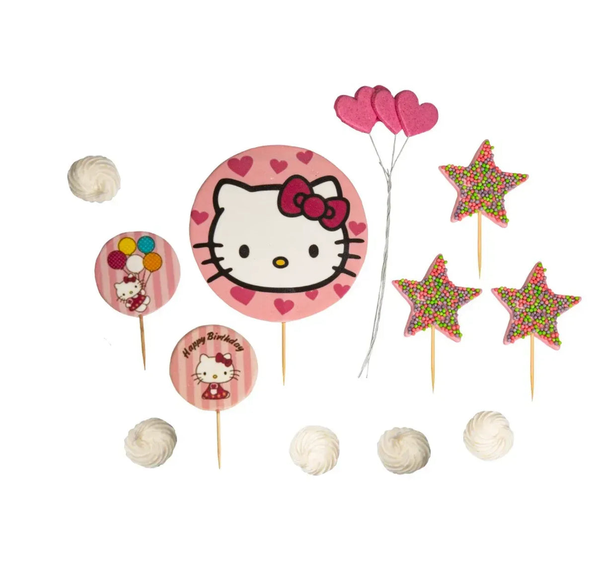 Set 12 decoratiuni comestibile, Hello Kitty