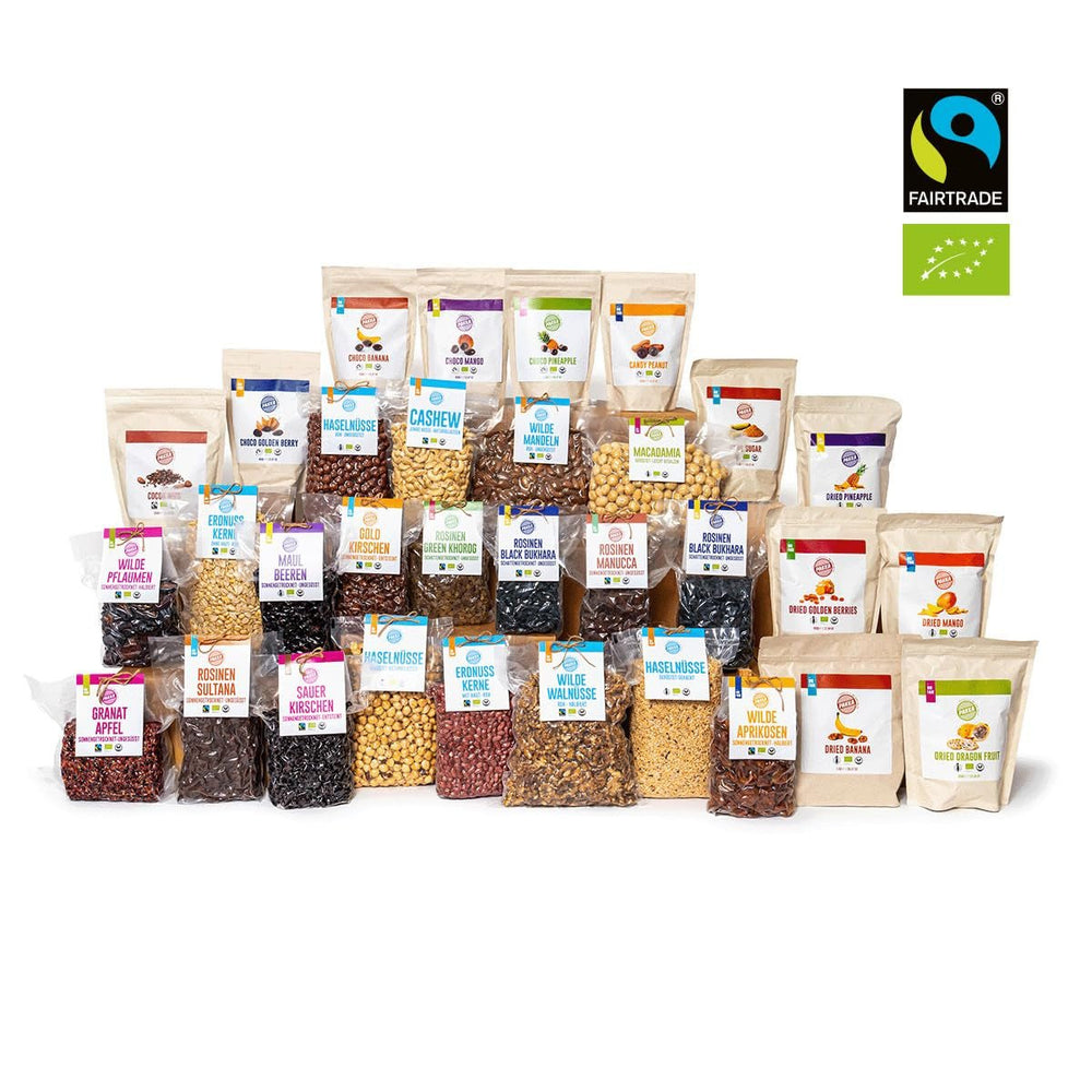 PAKKA - Organic Fairtrade Jumbo Manucca Raisins 1kg cu 2 - 3 semințe crocante, struguri de manucca uscați la soare, fără ulei, deci lipicioși, nesulfurați, de la micii fermieri din Samarkand Uzbekistan 1000g Produse deshidratate Naty Shop