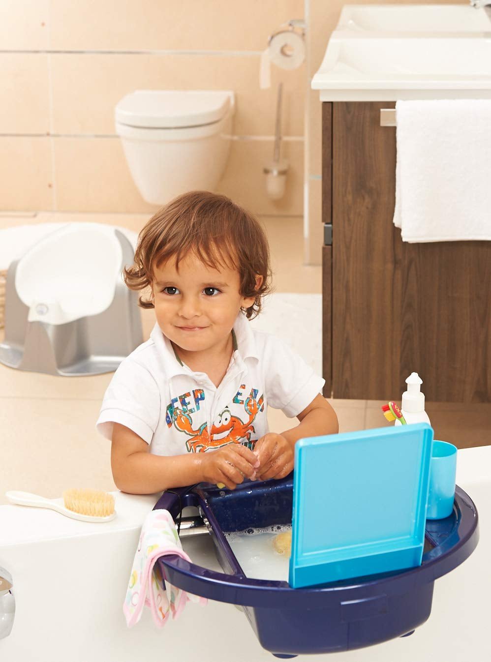 Pieptene și perie Rotho Babydesign, peri naturali, de la 0 luni, TOP/Bella Bambina, Babybleu Perl (albastru deschis), 20059010301 Copii - Baie si Skincare Naty Shop