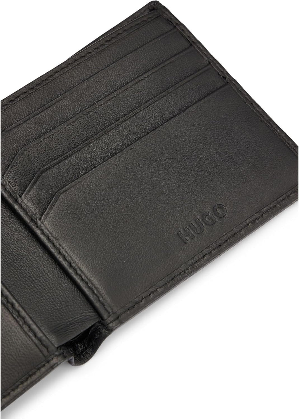 Portofel pentru bărbați HUGO Tibby 8 cc din piele nappa cu logo negru Stck Portofel Barbati Naty Shop