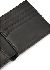 Portofel pentru bărbați HUGO Tibby 8 cc din piele nappa cu logo negru Stck Portofel Barbati Naty Shop