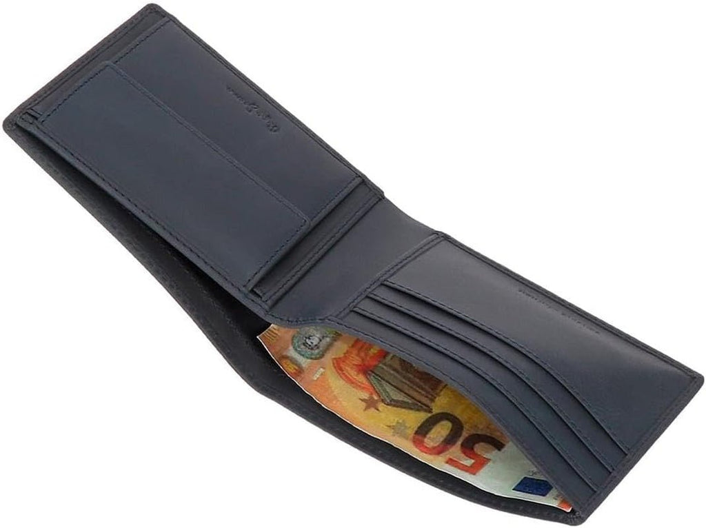 Portofel pentru bărbați Pepe Jeans, albastru, 11,5 x 8 x 1 cm, piele, protejat RFID, portofel cu buzunar pentru monede Portofel Barbati Naty Shop