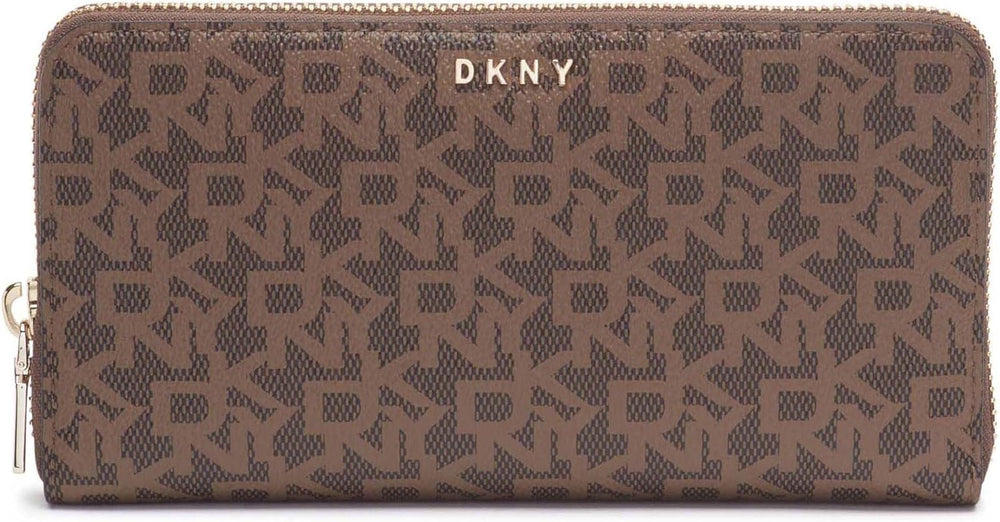 Portofel tri-fold Arou Bryant-New Zip DKNY pentru femei Portofel Femei Naty Shop Mocha/Caramel S