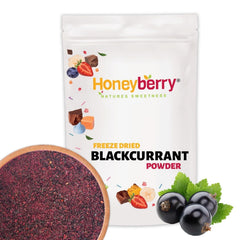 Pulbere de coacăze negre liofilizate 100g - Pulbere de fructe liofilizate - Pulbere de coacăze negre pentru smoothie-uri și coacere - Pulbere naturală de coacăze negre fără aditivi Produse deshidratate Naty Shop 100G