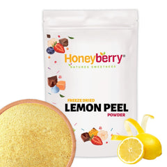 Pulbere de coajă de lămâie liofilizată 100g - Pulbere de fructe liofilizate - Pulbere de lămâie liofilizată pentru coacere, smoothie-uri și ceai - Pulbere de lămâie 100% naturală fără aditivi Produse deshidratate Naty Shop 100G