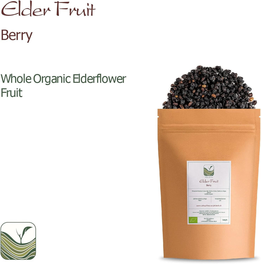 Sambuca neagră organică de soc - fructe de sambucus întregi - fructe de soc Produse deshidratate Naty Shop