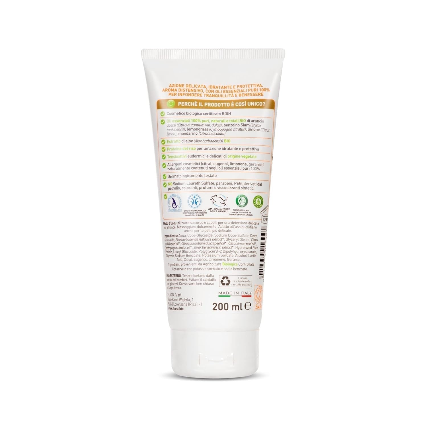 Șampon de baie, ideal pentru copii, 200 ml, 1 Copii - Baie si Skincare Naty Shop