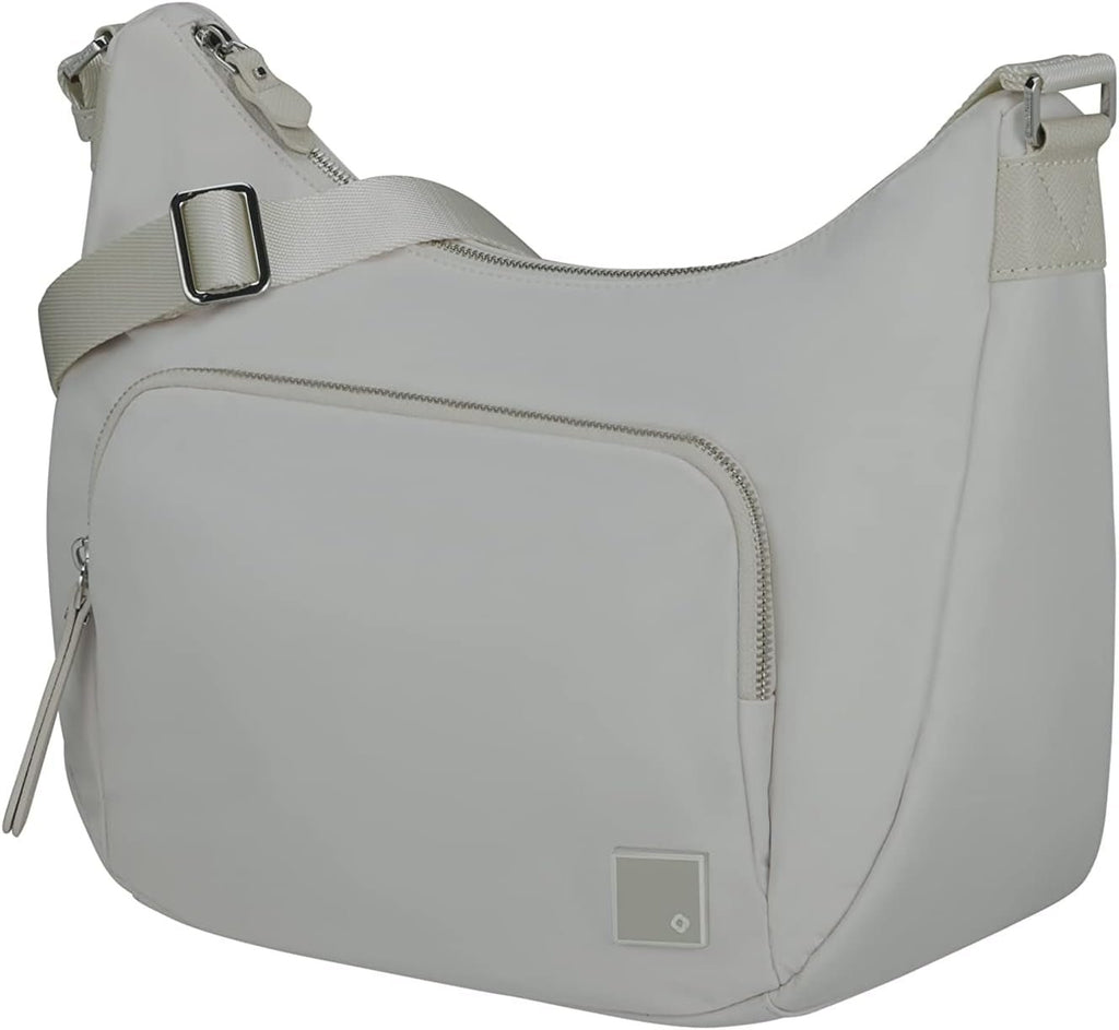 Samsonite Essentially Karissa - Geantă de umăr M, 36 cm, negru (Negru) Genti Femei Naty Shop Gri (Dove Grey) Geantă de umăr M