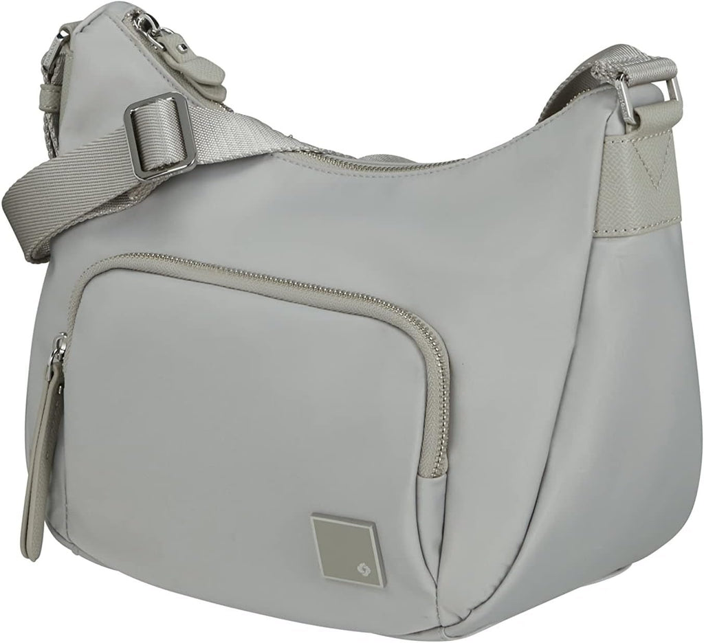 Samsonite Essentially Karissa - Geantă de umăr M, 36 cm, negru (Negru) Genti Femei Naty Shop Gri (Dove Grey) Geantă de umăr S