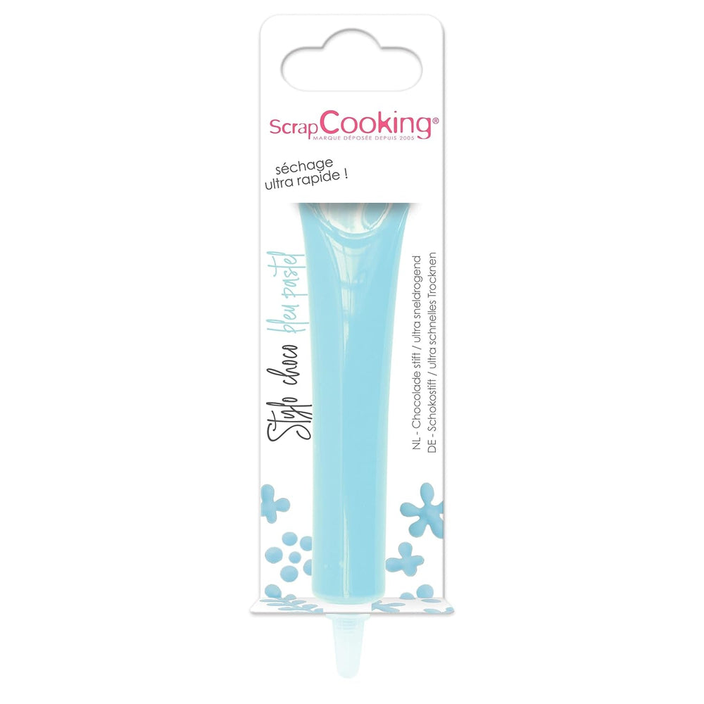 ScrapCooking - colorant alimentar, diverse culori, la tub pentru scriere, 25 grame Pasta de zahar Naty Shop Albastru pastel Mic