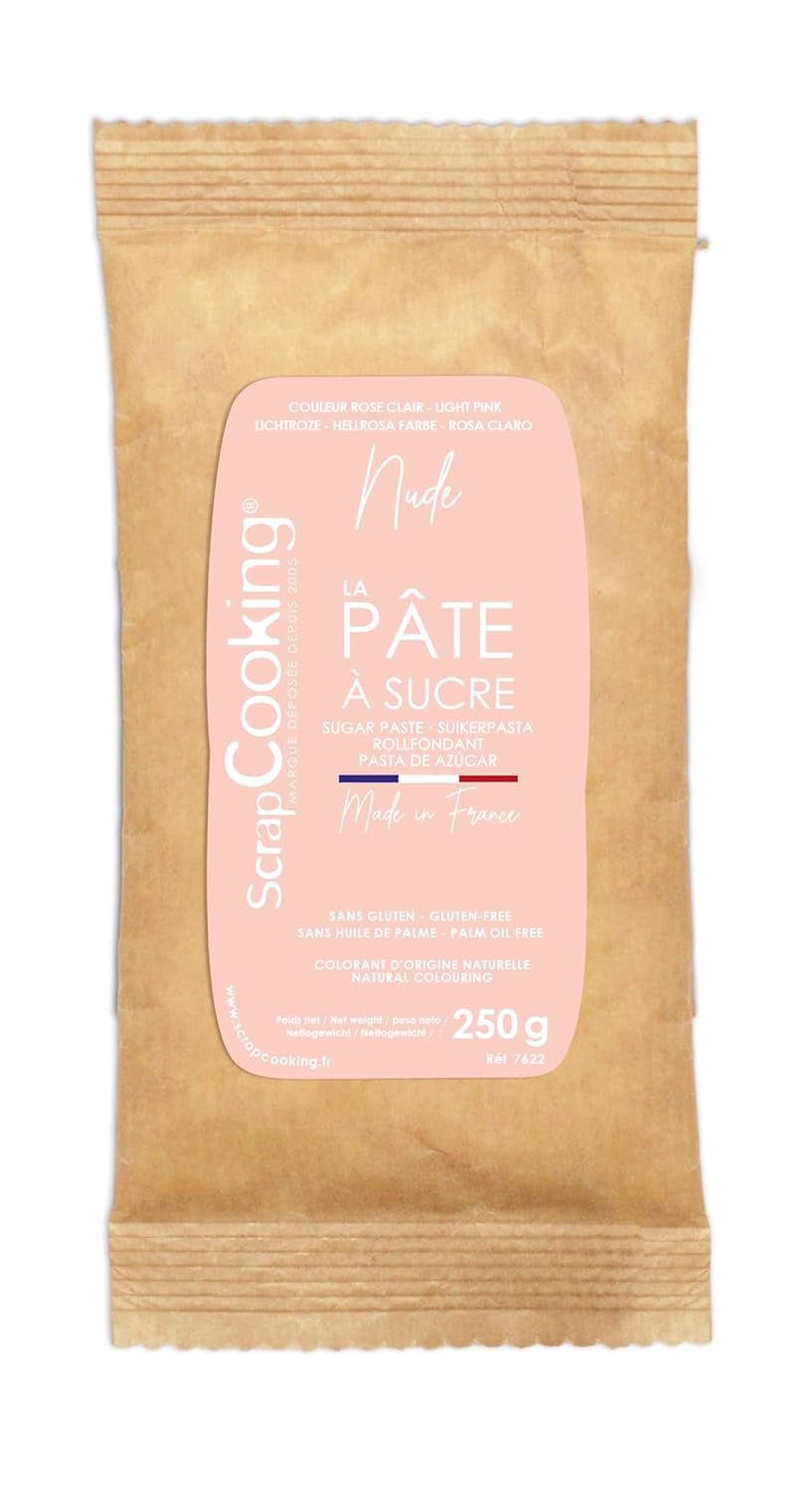 ScrapCooking - Pâte Ã Sucre Vert Sauge 250g - Colourant d'Origine Naturelle - Sans Gluten, Sans Huile de Palme - Pour Gâteaux, Pâtisseries Anniversaire - Vert Pastel - Fabriquée en France - 7621 Pasta de zahar Naty Shop Salvie verde
