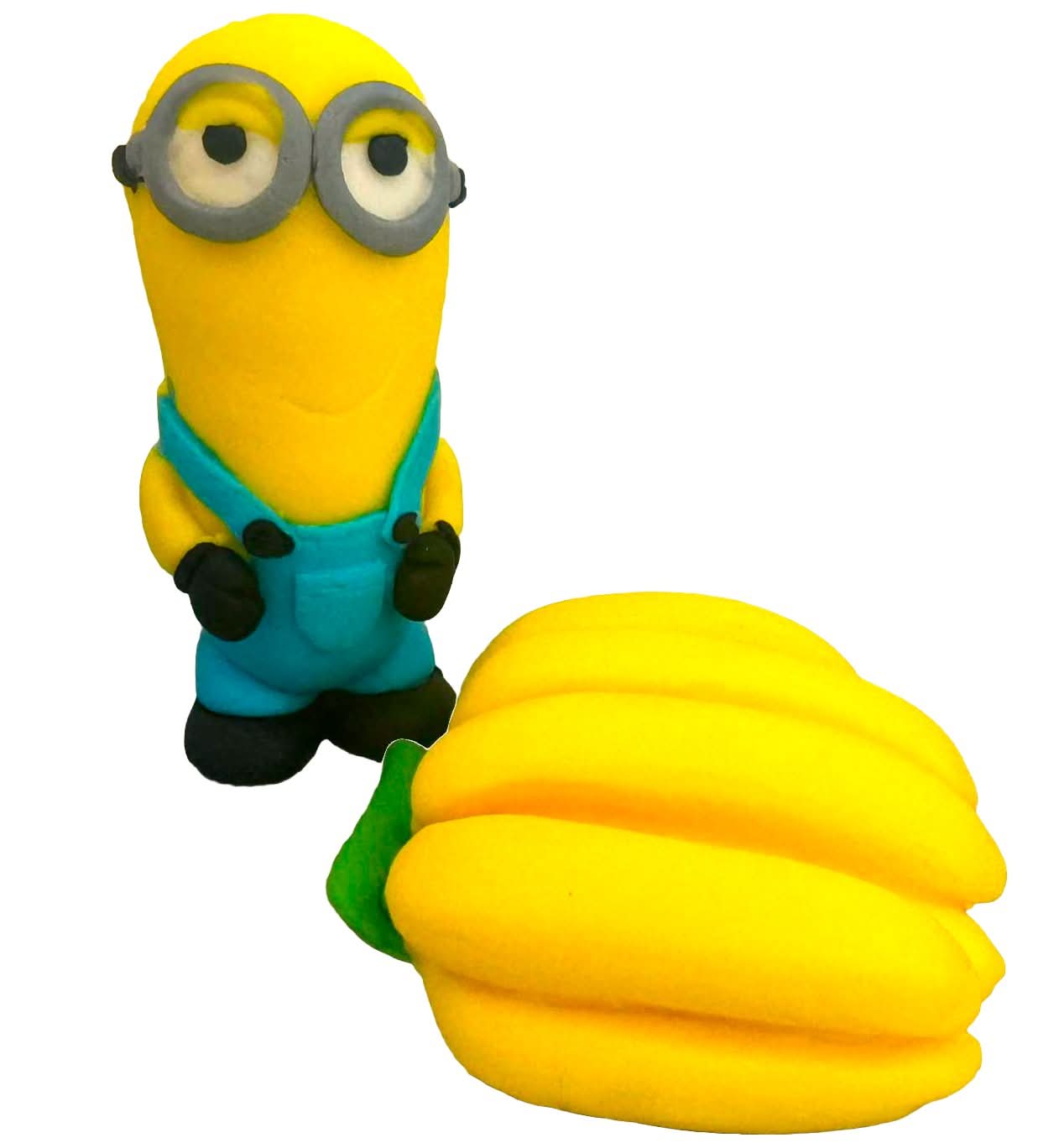 Set 2 decoratiuni comestibile din zahar, Kevin, Minions Decoratiuni din Pasta de Zahar Nati Shop