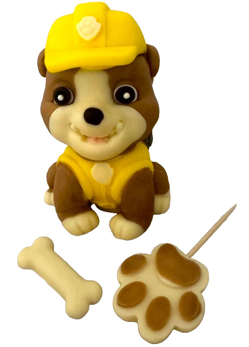 Set 3 decoratiuni comestibile din zahar, Rubble, Patrula catelusilor Decoratiuni din Pasta de Zahar Nati Shop