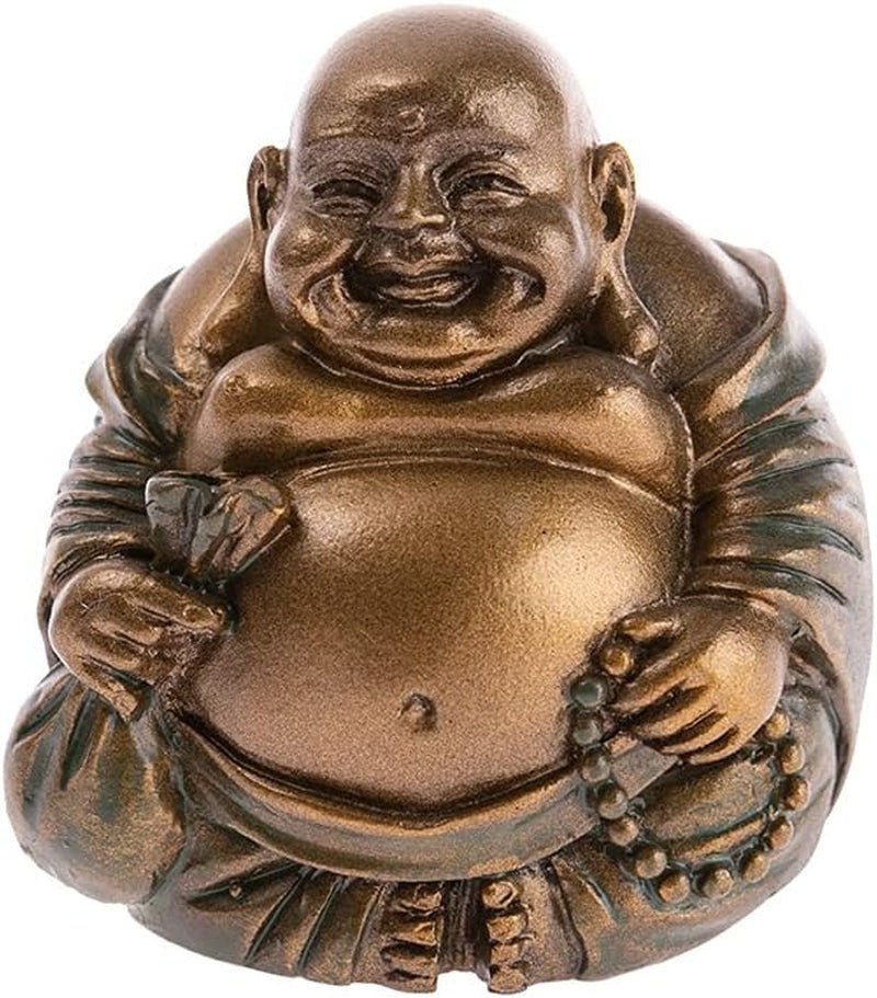 Set de 6 statuete Buddha râzând - Statuete Buddha mici - Sănătate, bogăție, înțelepciune, noroc - Feng Shui farmec norocos decorațiuni pentru casă - idee cadou Decorațiuni Zen Asia Statuete si sculpturi Naty Shop Figurine Abondance