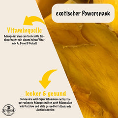 SIVIFOOD mango uscat 1kg - fâșii de mango uscat fructe exotice uscate nesulfurate fără adaos de zahăr natural natural vegan bogat în vitamine mango uscat fructe vitaminizate snack 1000g Produse deshidratate Naty Shop