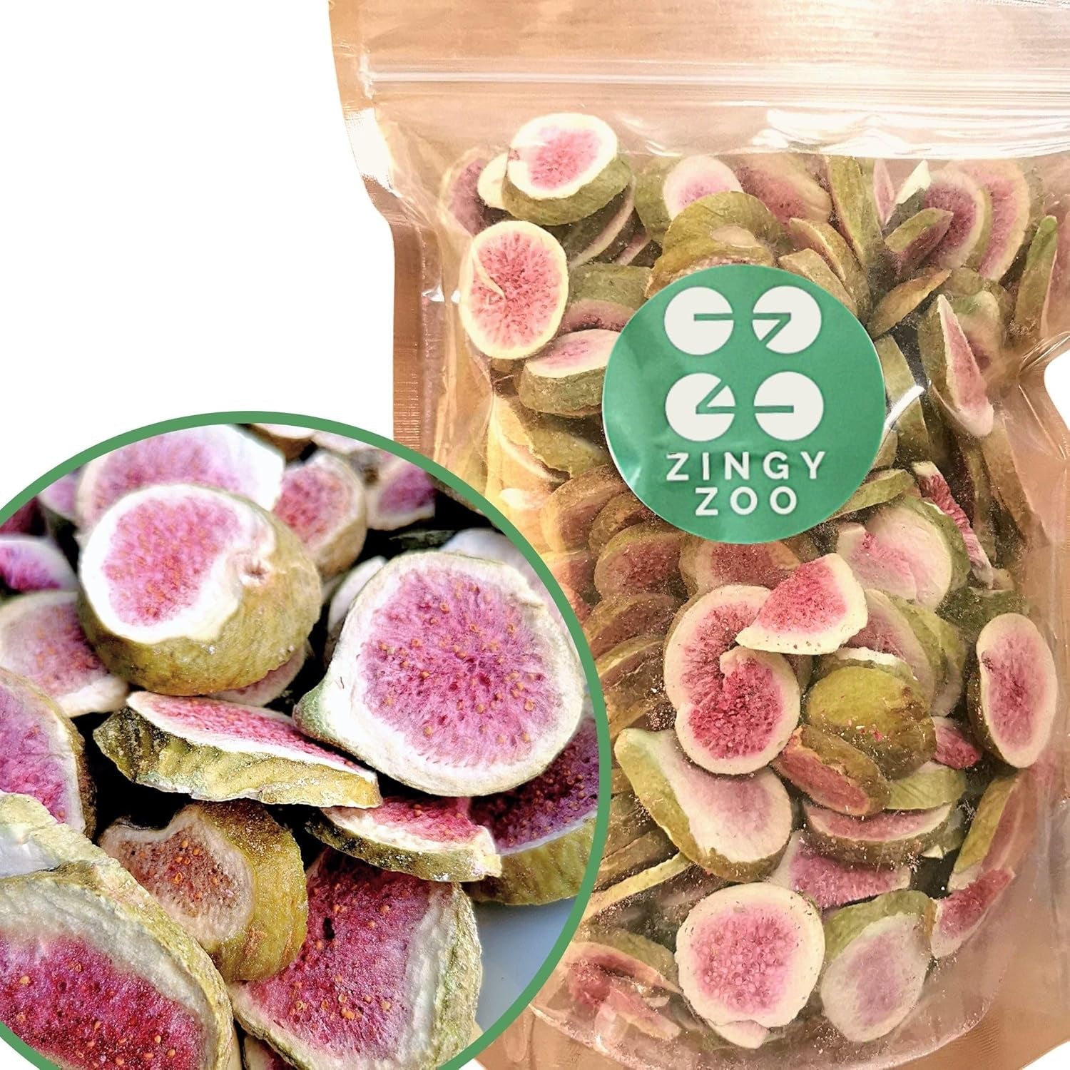 Smochine liofilizate | Smochine 100% naturale uscate | Fără zahăr adăugat Dulciuri liofilizate sănătoase | Fructe liofilizate Smochine liofilizate | ZingyZoo (100g) Produse deshidratate Naty Shop 300G
