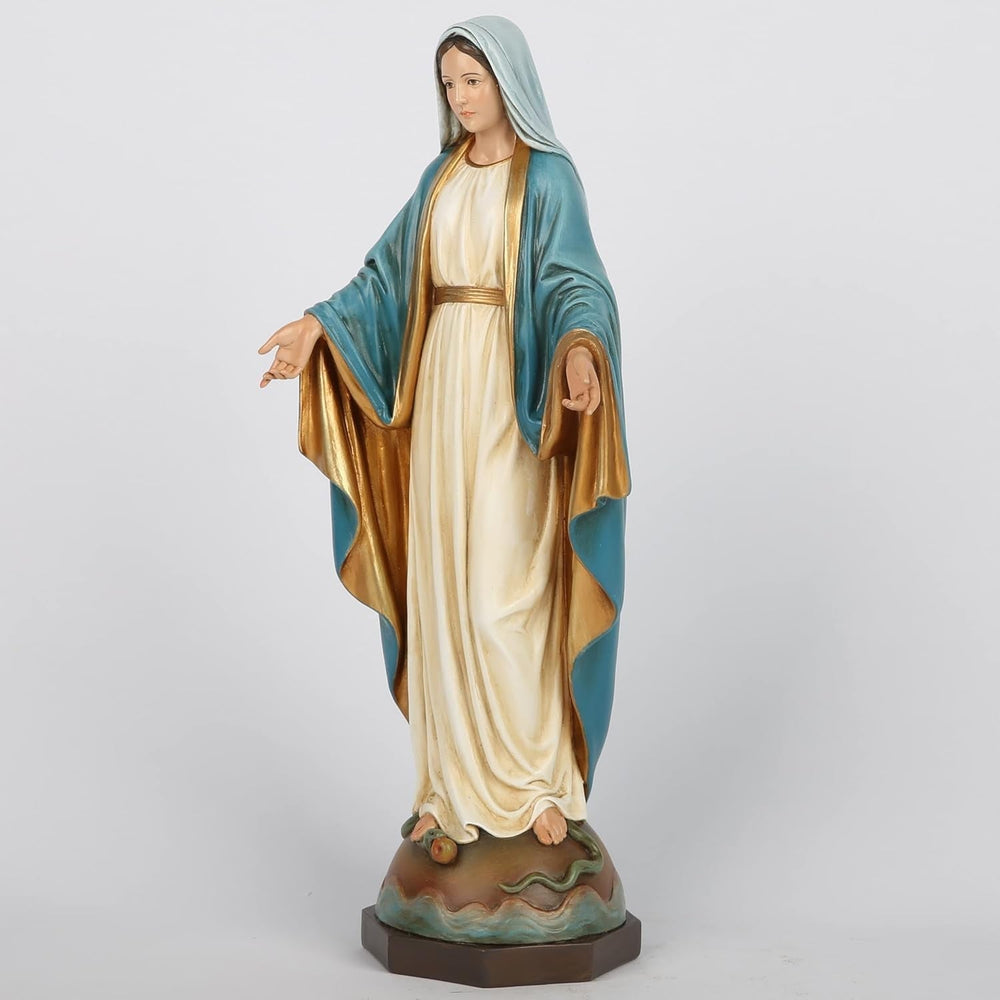 Statuie catolică BC a Doamnei noastre de Grație, figura Fecioarei Maria pentru altar, cadou religios pentru mamă, decorațiuni catolice pentru casă, 34,3 cm înălțime, pictată manual de Buildclassic (elegant) Statuete si sculpturi Naty Shop