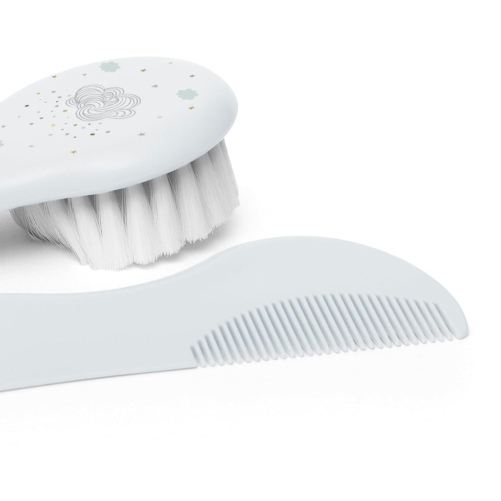 Suavinex 3162384 Pieptene cu perie, albastru Copii - Baie si Skincare Naty Shop