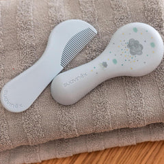 Suavinex 3162384 Pieptene cu perie, albastru Copii - Baie si Skincare Naty Shop