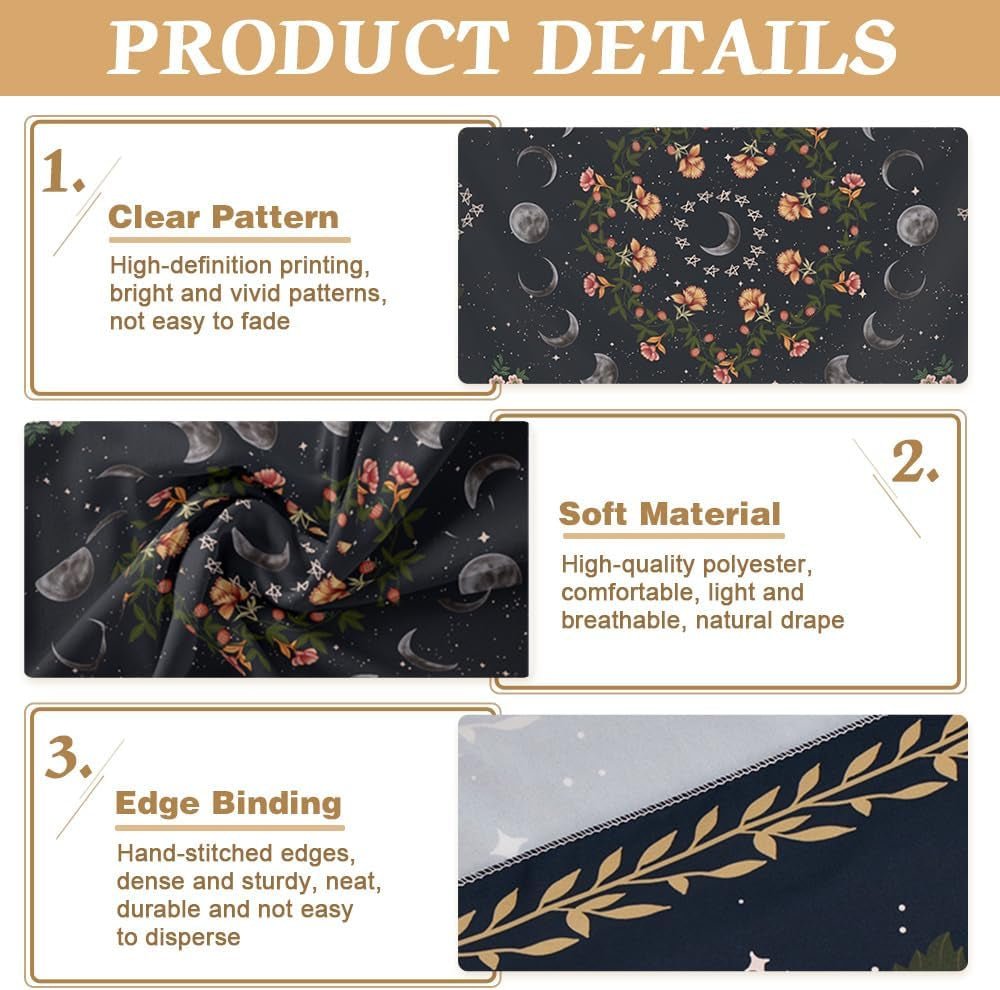 Tapiserie 130 130mx150m moon phases panza flori Casa - Accesorii si Decoratiuni Naty Shop