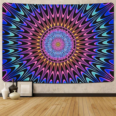 Tapiserie alishomtll mandala colorata lumina neagra arta Casa - Accesorii si Decoratiuni Naty Shop