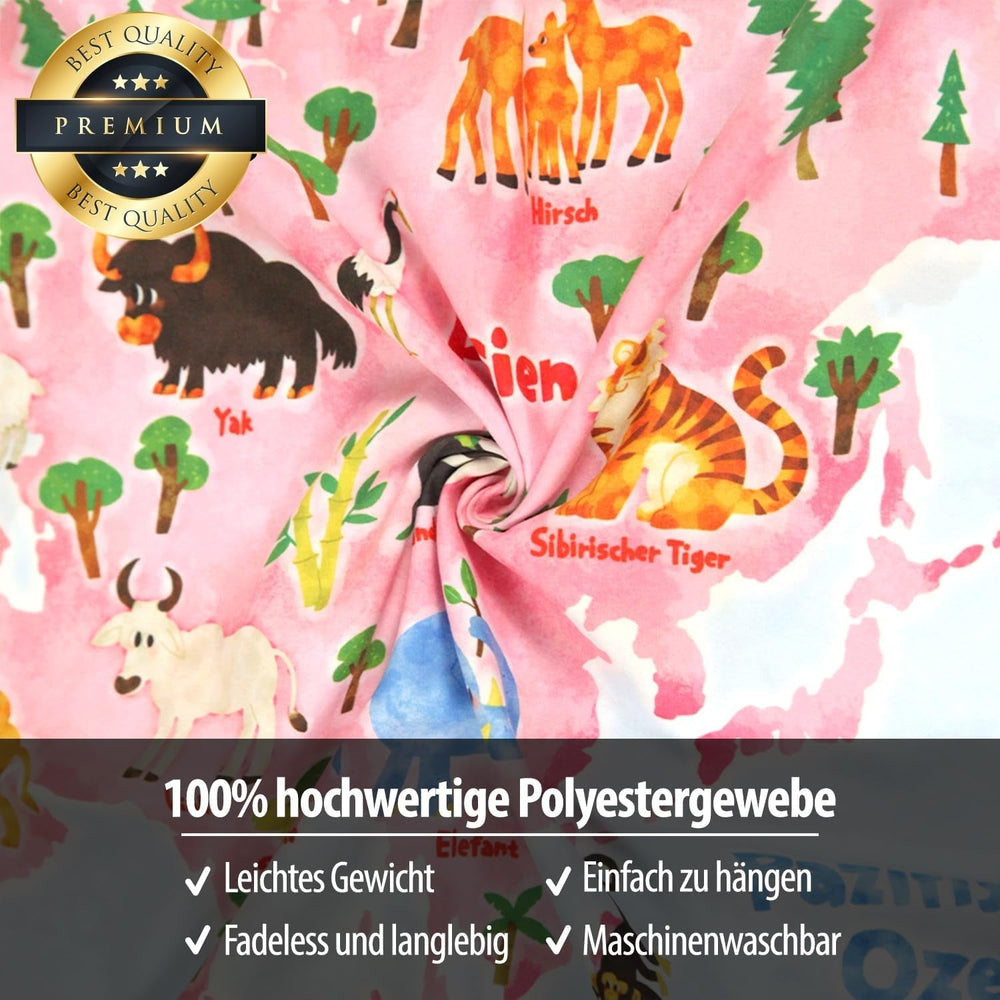 Tapiserie bashom harta lumii animalelor germana copii Casa - Accesorii si Decoratiuni Naty Shop