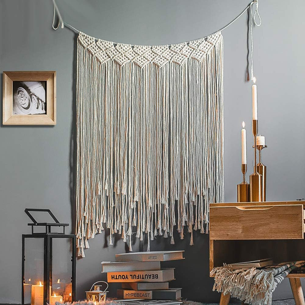 Tapiserie deco dreamcatcher tesute decorare peretelui alb Casa - Accesorii si Decoratiuni Naty Shop Perdea cu boruri