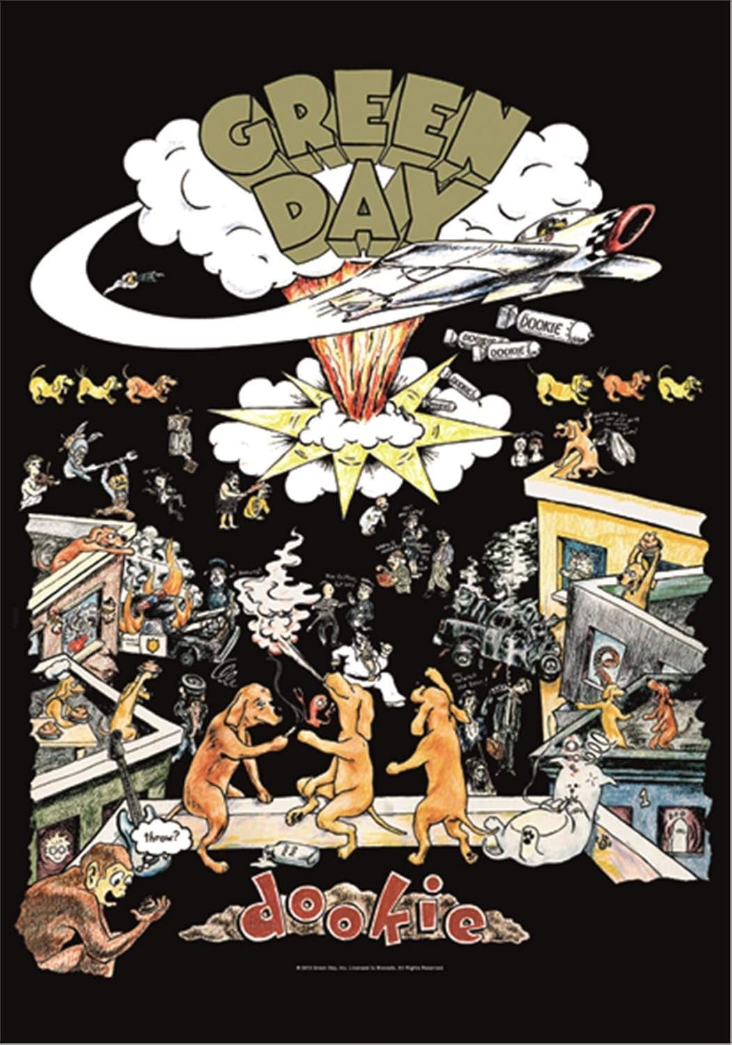 Tapiserie heart rock bandiera originale green day dookie Casa - Accesorii si Decoratiuni Naty Shop Default Title