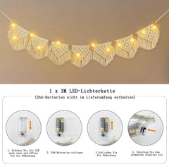 Tapiserie ihonyi deco chic fringed garland led Casa - Accesorii si Decoratiuni Naty Shop