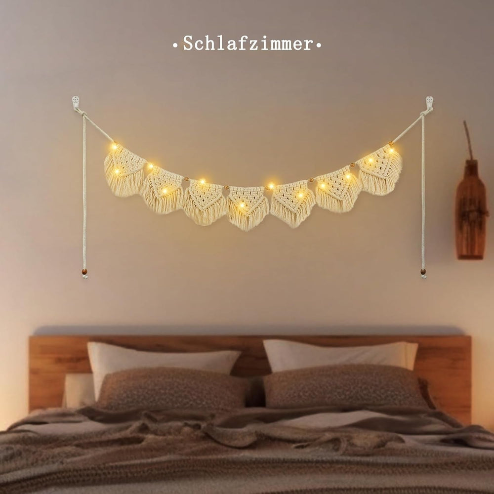 Tapiserie ihonyi deco chic fringed garland led Casa - Accesorii si Decoratiuni Naty Shop