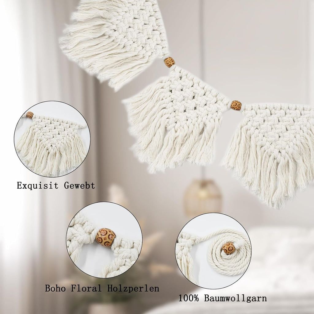 Tapiserie ihonyi deco chic fringed garland led Casa - Accesorii si Decoratiuni Naty Shop