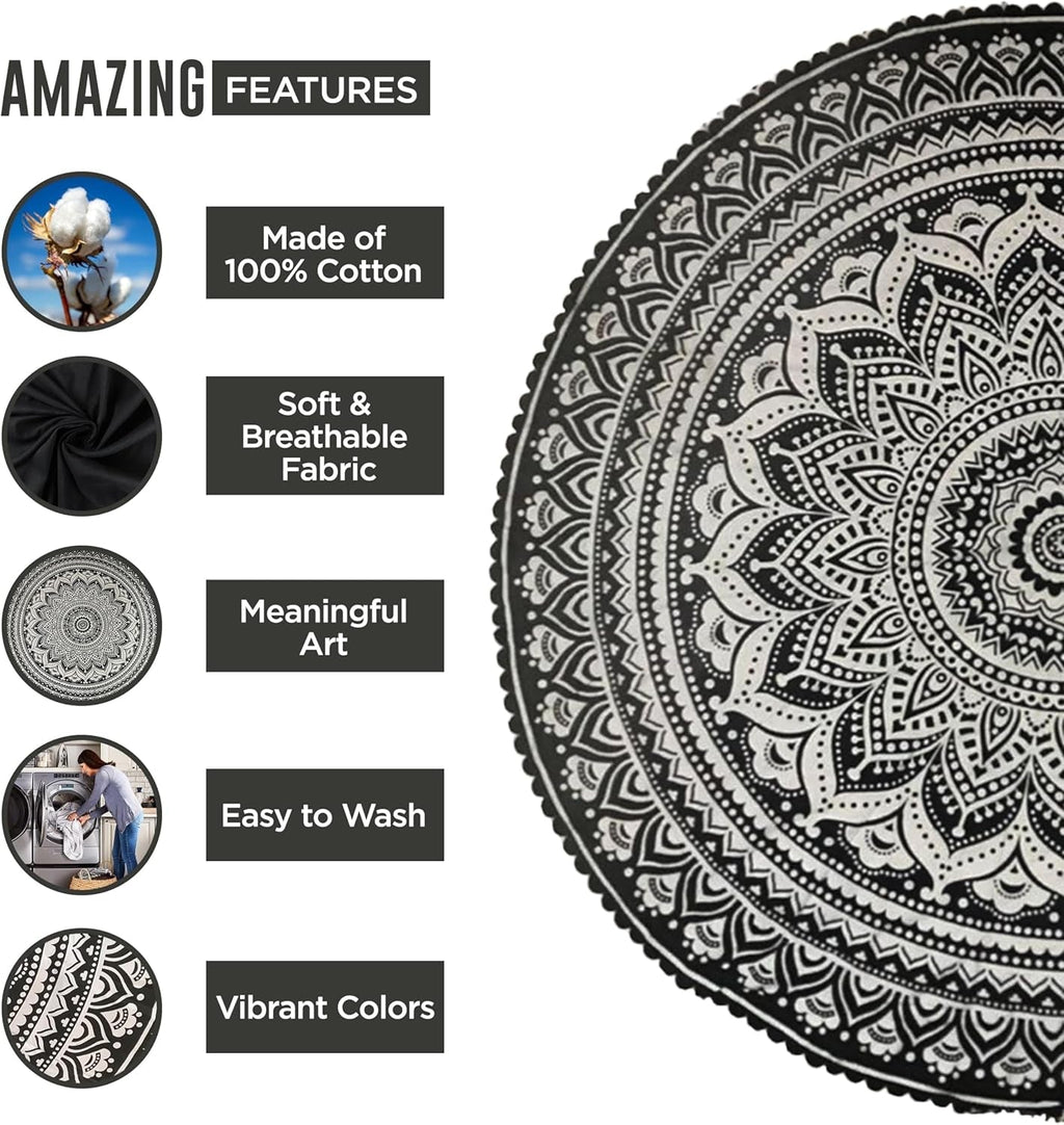 Tapiserie india beach towel round mandala hippielarge indian Casa - Accesorii si Decoratiuni Naty Shop