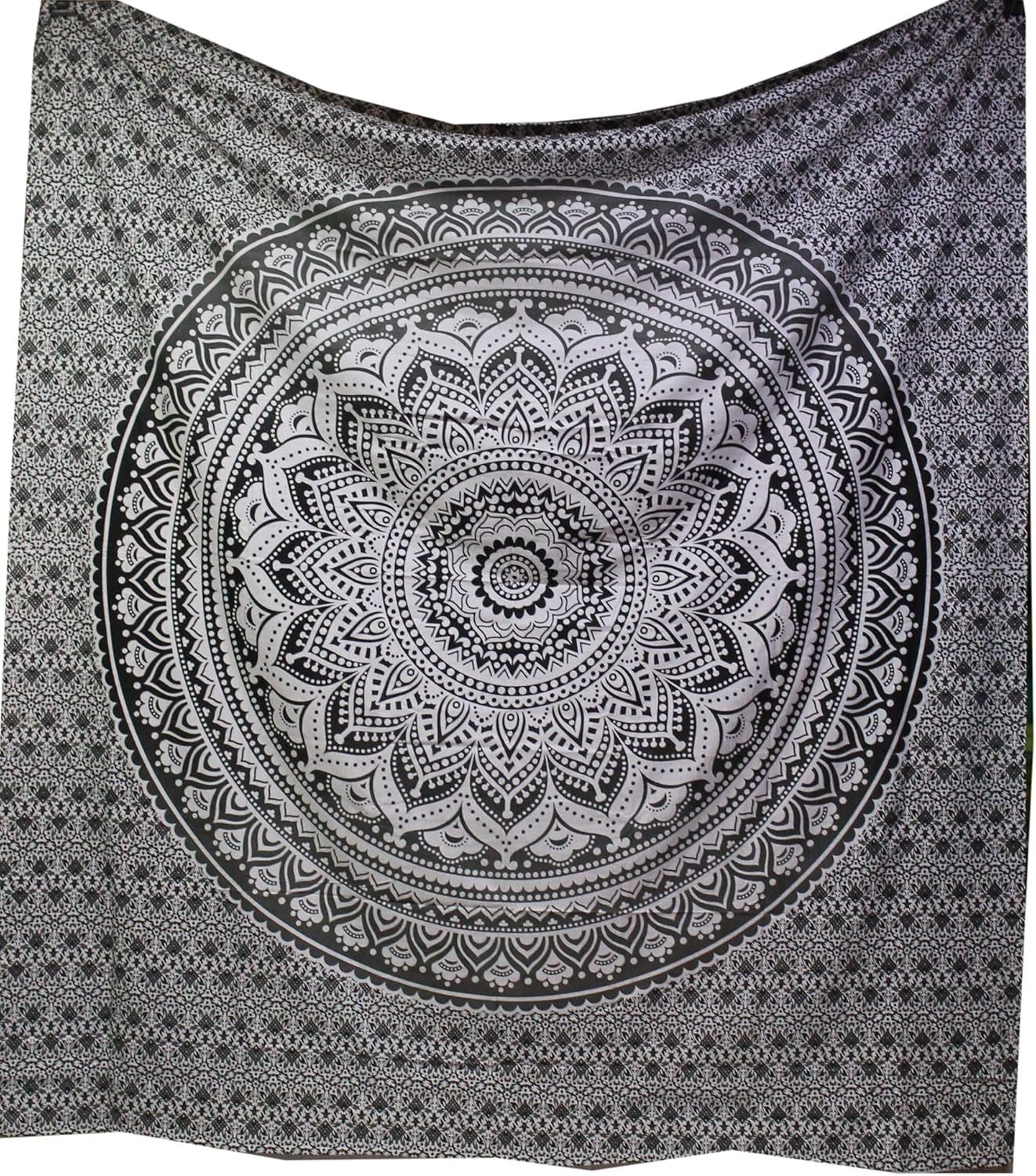 Tapiserie indian psihedelic mandala negru alb india Casa - Accesorii si Decoratiuni Naty Shop Default Title