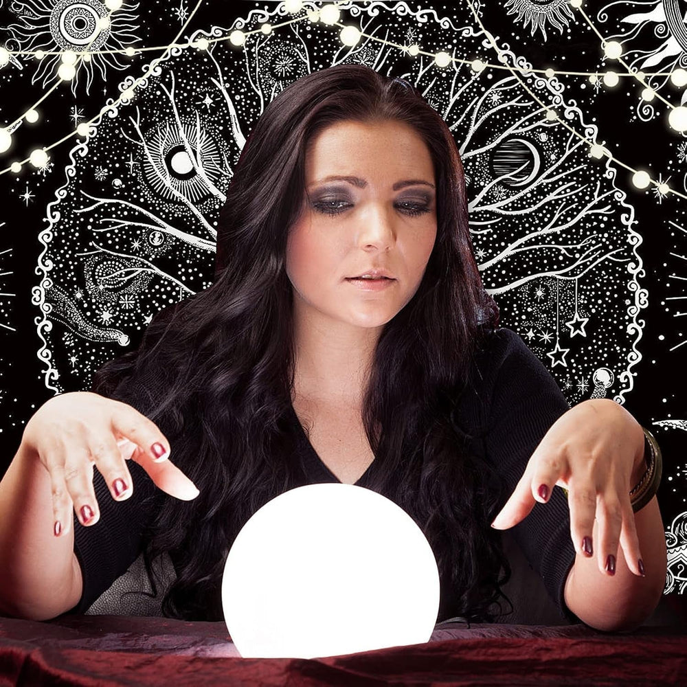 Tapiserie negru alb copac viata tapiserii faze luna Casa - Accesorii si Decoratiuni Naty Shop