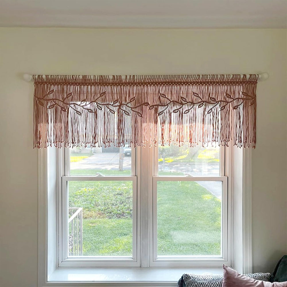 Tapiserie perdea usa tesute fildes Casa - Accesorii si Decoratiuni Naty Shop Vin roșu