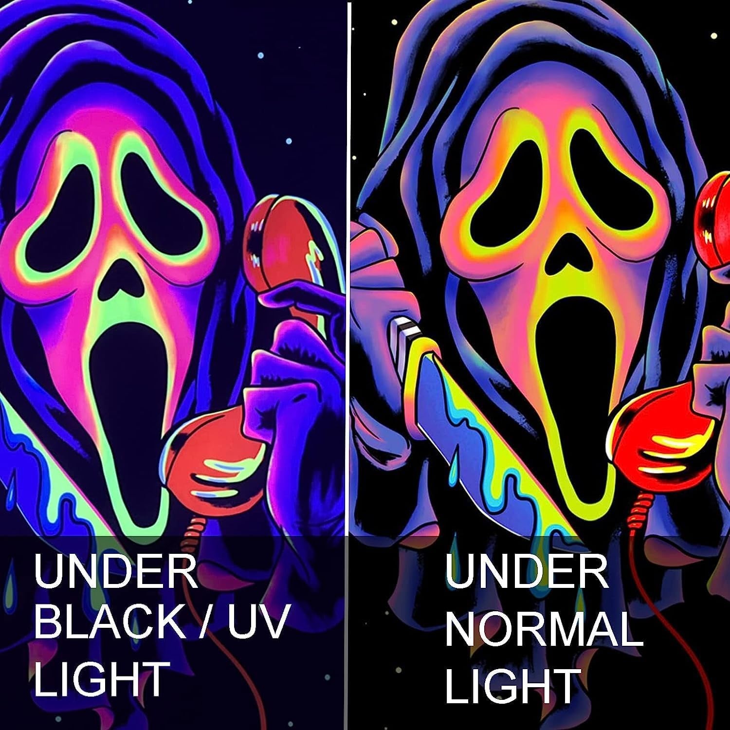 Tapiserie tapiterie fata groaza blacklight fantome reactiva Casa - Accesorii si Decoratiuni Naty Shop